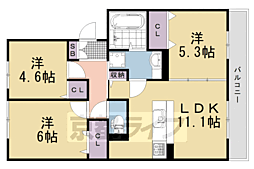 サウス・レジデンス菱川 3LDKの間取図画像