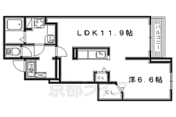 ウィステリア 1LDKの間取図画像