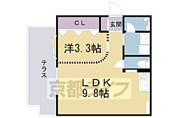 ジォリエヴィラ 1LDKの間取図画像