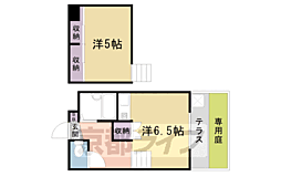 ヴィラ・サビーナ花園 1Kの間取図画像