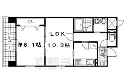 パインフィールド東野 1LDKの間取図画像