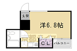 ヴィラ・サンシルク西大路 ワンルームの間取図画像