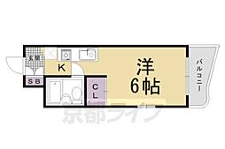メゾン・ド・パルミエ 1Kの間取図画像