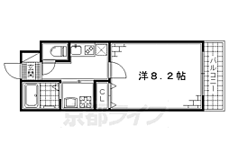 クレアーレ丹波橋 1Kの間取図画像