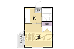 シティハウス坂パート2 1Kの間取図画像