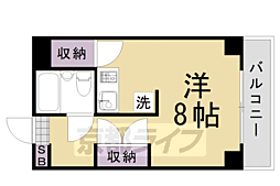 第26長栄センチュリーハイツ ワンルームの間取図画像