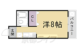 シャンブル・N 1Kの間取図画像