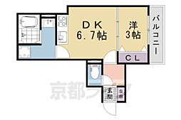 サンライフマイ 1DKの間取図画像