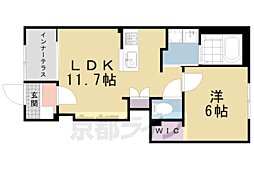 プルメリア 1LDKの間取図画像