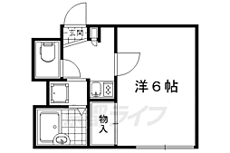レオパレスバンブー雅 1Kの間取図画像