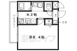 アドバンス京都御所北グルーブ 1Kの間取図画像