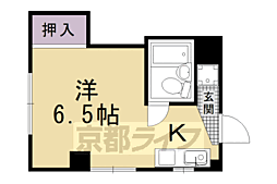 山下マンション 1Kの間取図画像