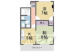 ロイヤルコーポ 2DKの間取図画像