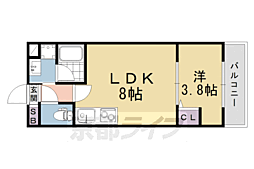 (仮称)伏見区上中町マンション 1LDKの間取図画像