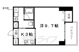 ヴェルデ御所東 1Kの間取図画像