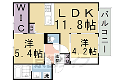 GOODWOOD西棟 2LDKの間取図画像