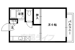 フレグランス北野 1Kの間取図画像