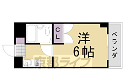 サンクレール 1Kの間取図画像