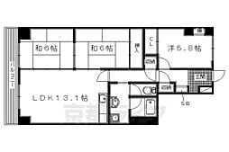 枚方セントラルハイツ 3LDKの間取図画像