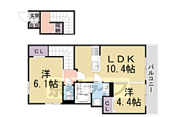 レグルス 2LDKの間取図画像
