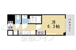 エスリード京都吉祥院 ヴィーナ 1Kの間取図画像