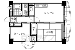 セレクテ西大路 2DKの間取図画像