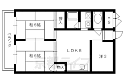 イストワール御所東 3LDKの間取図画像