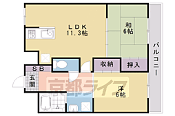 SpringScene 2LDKの間取図画像