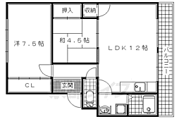 伸晃マンション 2LDKの間取図画像