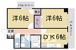 第43長栄大晋メゾネ西院ノ森 5階/-