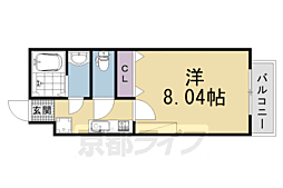 京都市右京区西院東今田町マンション 1Kの間取図画像