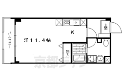 ランブラス御所西 1Kの間取図画像