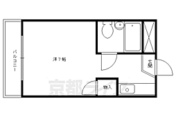 ジュアール吉田 1Kの間取図画像
