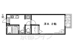 メゾン・ド・深草エル 1Kの間取図画像