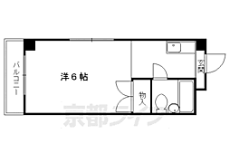 サンパティック聖護院 1Kの間取図画像