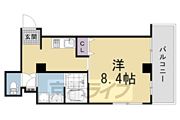 グランデ西五条 1DKの間取図画像