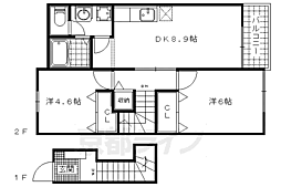 ソレアード小野A 2LDKの間取図画像
