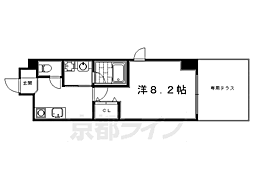 エベンエゼル三条 1Kの間取図画像