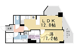 デリード北大路駅前 1LDKの間取図画像