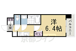 ファステート京都西院パール 1Kの間取図画像