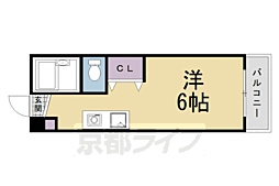 レオハイム長尾3 1Kの間取図画像