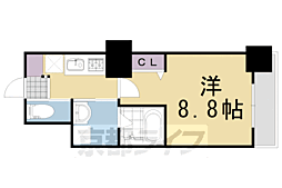 グランレブリー洛西口 1Kの間取図画像