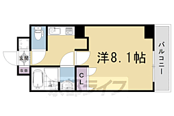 ベラジオ京都西院ウエストシティ3 1Kの間取図画像