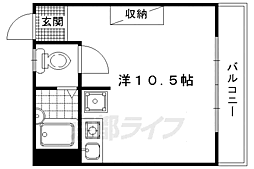 ミキマンション 1DKの間取図画像