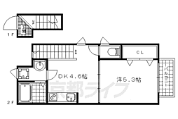 サンヴィレッジ 1DKの間取図画像