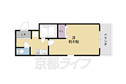 デトム・ワン西陣聚楽2 1Kの間取図画像