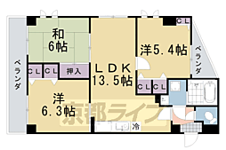 クレードル桂川 3LDKの間取図画像
