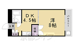 グリーンビレッジ 1DKの間取図画像