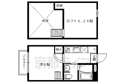 ロフティ紫野西土居町 1Kの間取図画像