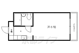 ドミトリーアルバ 1Kの間取図画像